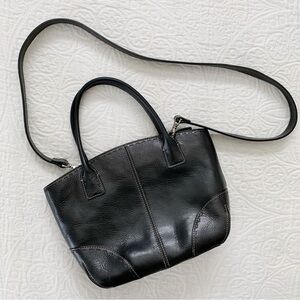 Vintage Fossil‎ Y2K Sedona Leather Satchel Bag Handbag Crossbody, Black
